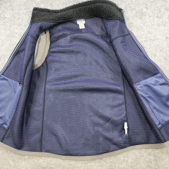 LL Bean Mountain Pile Fleece Vest Womens L Large Black Full Zip Sherpa Jacket - Picture 8 of 11